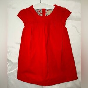 Mini Boden Dresses | Boden Girls Red Corduroy Shift Dress 12-18m